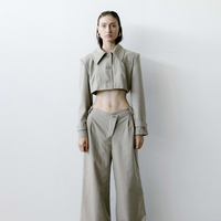 TRIANGLE TAUPE MELANGE TROUSERS