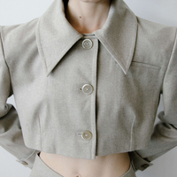 TRIANGLE TAUPE MELANGE JACKET