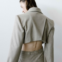 TRIANGLE TAUPE MELANGE JACKET