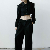 TRIANGLE BLACK TROUSERS