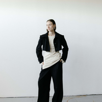 TRIANGLE BLACK TROUSERS