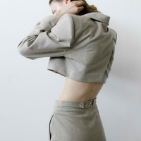 TRIANGLE TAUPE MELANGE JACKET