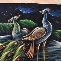Hand Painted on black canvas 