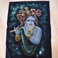Hand Painted on black canvas 