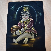 Hand Painted on black canvas 