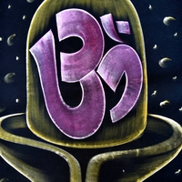 Hand Painted on black canvas 