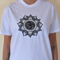 Lotus with OM Embroidery T-shirt