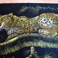 Hand Painted on black canvas 