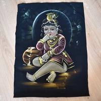 Hand Painted on black canvas 