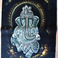 Hand Painted on black canvas 