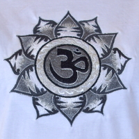 Lotus with OM Embroidery T-shirt