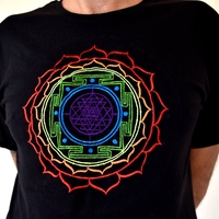 Shree Yantra Embroidery T-shirt