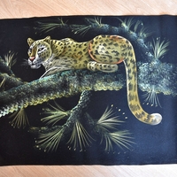 Hand Painted on black canvas 