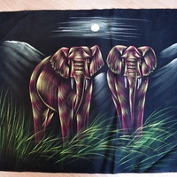 Hand Painted on black canvas 