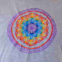 Flower of Life mandala Embroidery T-shirt