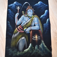 Hand Painted on black canvas 