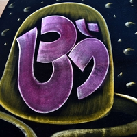Hand Painted on black canvas 