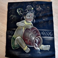Hand Painted on black canvas 