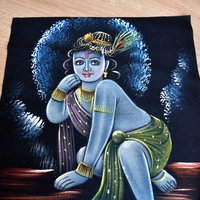 Hand Painted on black canvas 