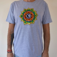 Double Lotus with Yin and Yang Embroidery T-shirt