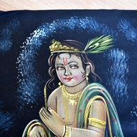 Hand Painted on black canvas 