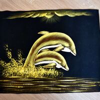 Hand Painted on black canvas 