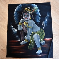 Hand Painted on black canvas 
