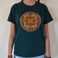 Buddha mandala with OM Embroidery T-shirt
