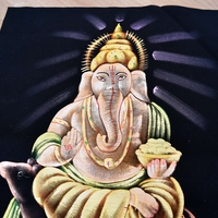 Hand Painted on black canvas 