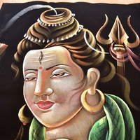 Hand Painted on black canvas 