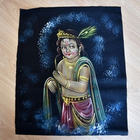 Hand Painted on black canvas 