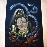 Hand Painted on black canvas 