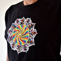 Rainbow Sun Embroidery T-shirt