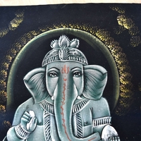 Hand Painted on black canvas 