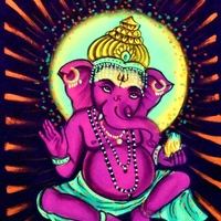 Handmade UV Painting ''Ganesha''