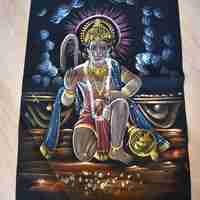 Hand Painted on black canvas 