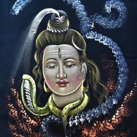 Hand Painted on black canvas 