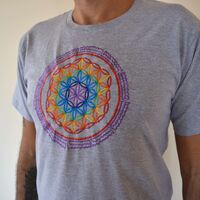 Flower of Life mandala Embroidery T-shirt