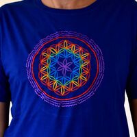 Flower of Life mandala Embroidery T-shirt