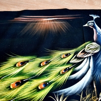 Hand Painted on black canvas 