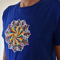 Rainbow Sun Embroidery T-shirt