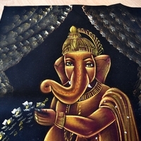 Hand Painted on black canvas 