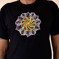 Rainbow Sun Embroidery T-shirt