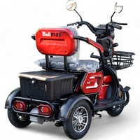 Електрическа двуместна триколка С1 | Червена, 1500W, 48/20Аh