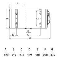 Хоризонтален бойлер Tedan Standard BT 50 inox ХД - неръждаем