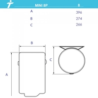 Малолитражен бойлер Tedan Mini 8P Inox - под мивка