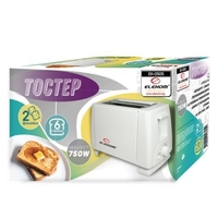 Тостер ЕК-0505, 750W, Стоп бутон, 6 степени, 2 филийки, Корпус от неръждаема стомана