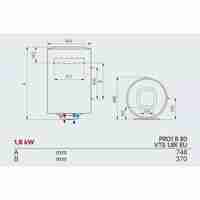 Вертикален бойлер Ariston PRO1 R 80 VTS 1,8K EU с лява серпентина