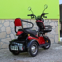 Двуместна електрическа триколка MaxMotors Pudding 1800W-48V-20Ah RED