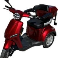Електрическа триколка В1 | Червена, 1500W, 5 батерии, 2024